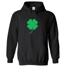 St. Patricks Day Green Clover Classic Unisex Kids and Adults Pullover Hoodie